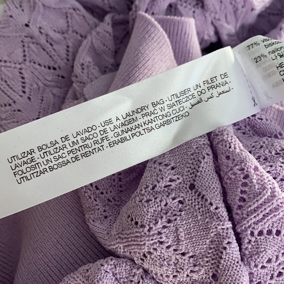 🍇🍷HP🍷🍇 𝗡𝗪𝗧 𝗭𝗮𝗿𝗮 • Pointelle Knit Jacket - Picture 11 of 11